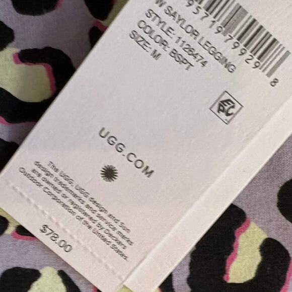 Ugg Lavender Saylor Cheetah Print Leggings Size Medium - Picture 5 of 7